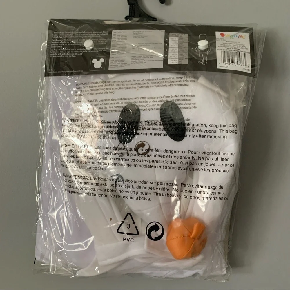 NIP. DISNEY Nightmare Before Christmas Kids Zero Costume